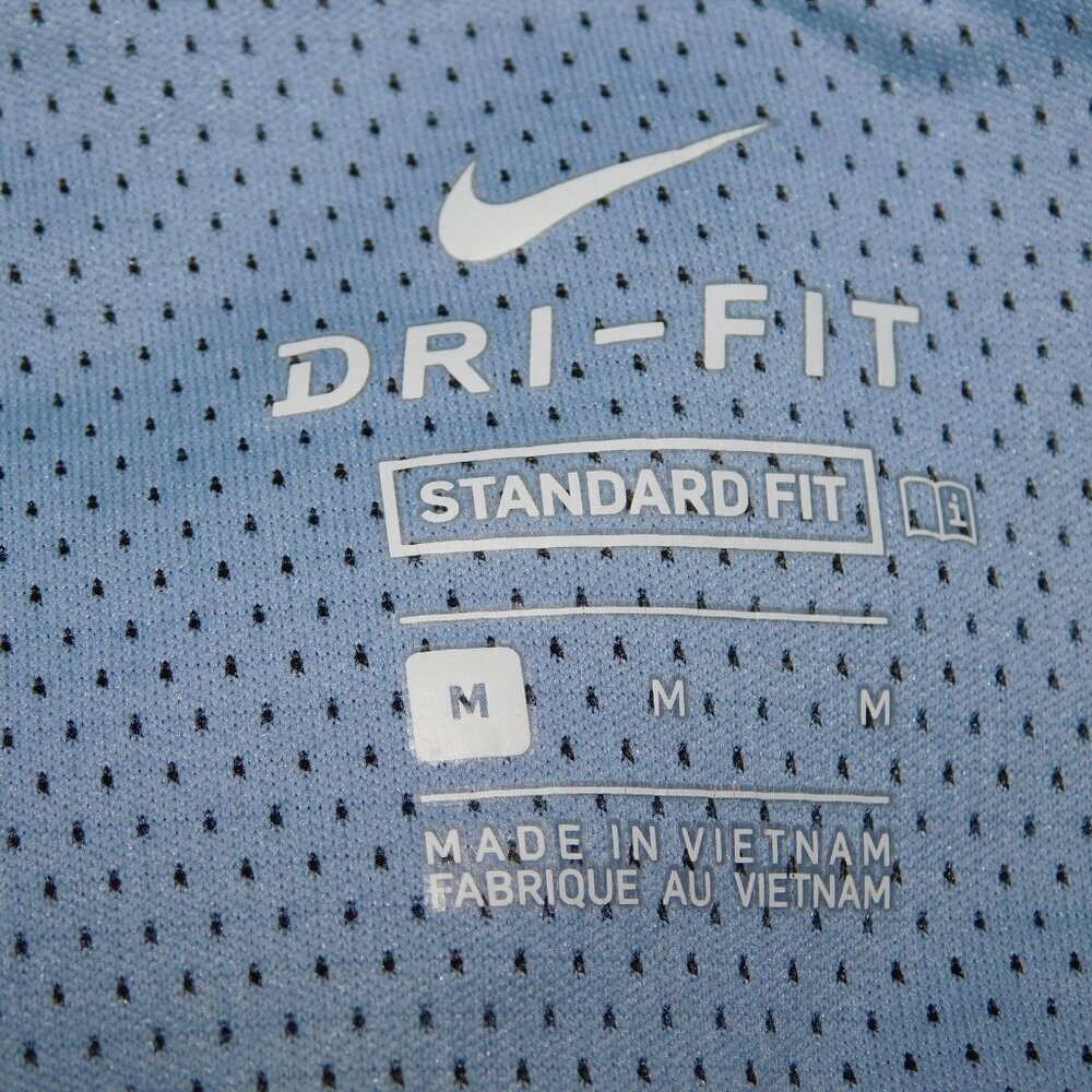 Nike Dri-Fit Victory Blue Black Striped 1/4 Zip Long Sleeve Golf Pullover Mens M - Picture 6 of 11